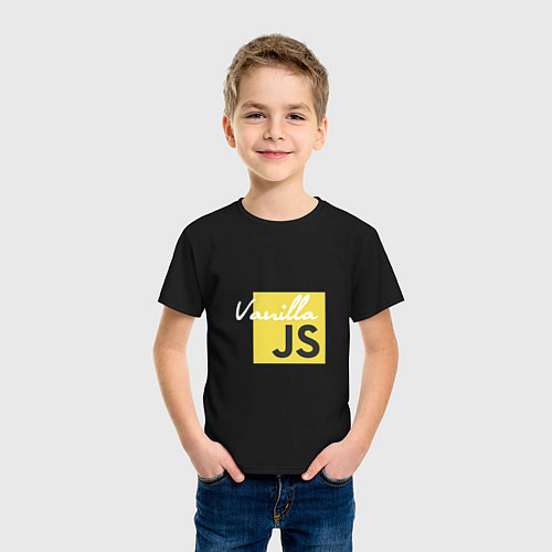 Детская футболка Vanilla JS / Черный – фото 3