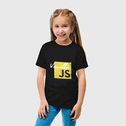 Футболка хлопковая детская Vanilla JS, цвет: черный — фото 2