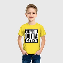 Футболка хлопковая детская Straight Outta Gatka, цвет: желтый — фото 2