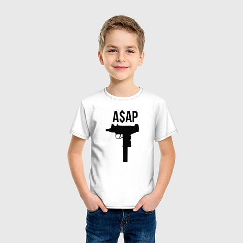 Детская футболка ASAP Gangster / Белый – фото 3