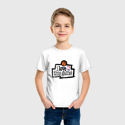 Детская футболка Basketball: I love this game / Белый – фото 3