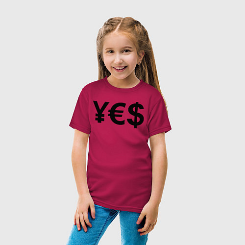 Детская футболка YE$ / Маджента – фото 4