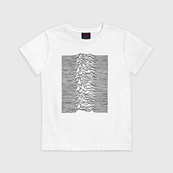Футболка хлопковая детская Unknown Pleasures, цвет: белый