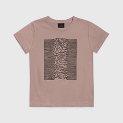 Футболка хлопковая детская Unknown Pleasures, цвет: пыльно-розовый