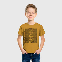 Футболка хлопковая детская Unknown Pleasures, цвет: горчичный — фото 2