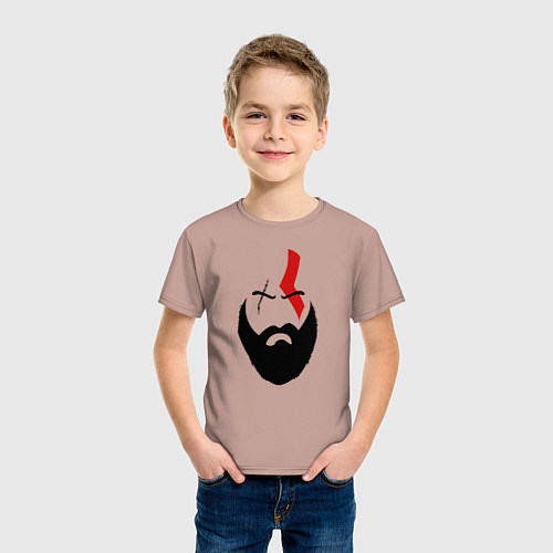 Детская футболка God of War: Kratos Face / Пыльно-розовый – фото 3