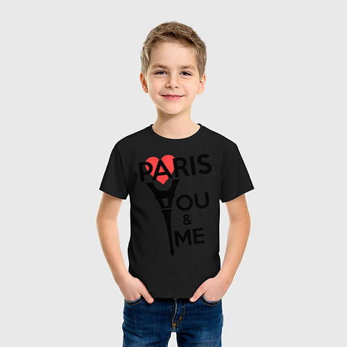 Детская футболка Paris: You & me / Черный – фото 3