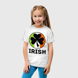Футболка хлопковая детская Irish - цвет флага, цвет: белый — фото 2
