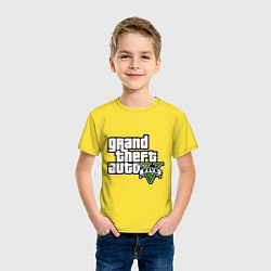 Футболка хлопковая детская GTA Five, цвет: желтый — фото 2
