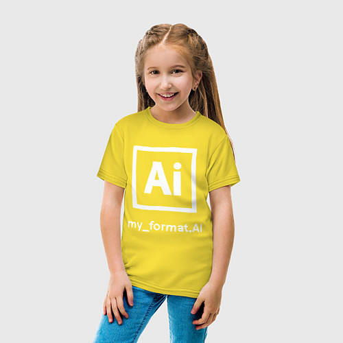 Детская футболка Adobe Illustrator / Желтый – фото 4