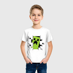 Футболка хлопковая детская Crash Minecraft, цвет: белый — фото 2