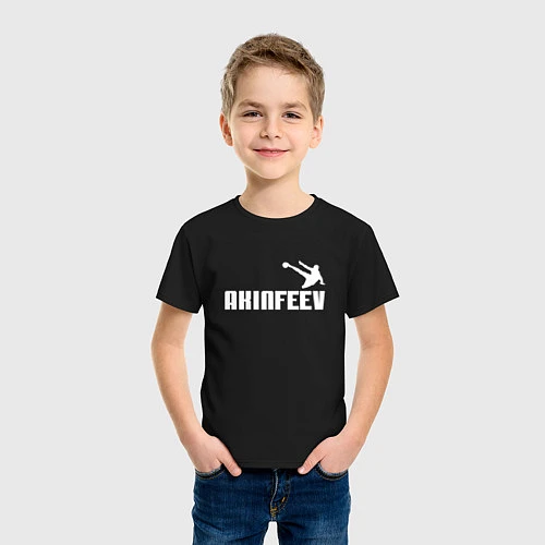 Детская футболка Akinfeev Style / Черный – фото 3