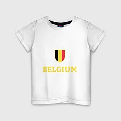 Футболка хлопковая детская Belgium, цвет: белый