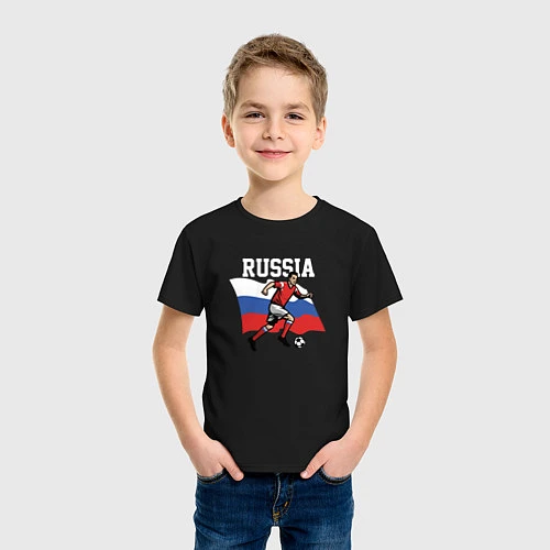 Детская футболка Football Russia / Черный – фото 3
