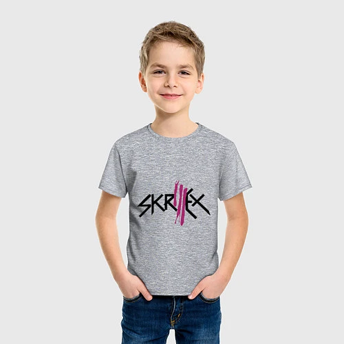 Детская футболка Skrillex: violet / Меланж – фото 3
