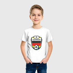 Футболка хлопковая детская German Soccer, цвет: белый — фото 2