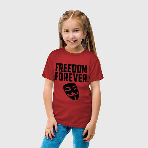 Детская футболка Freedom forever / Красный – фото 4