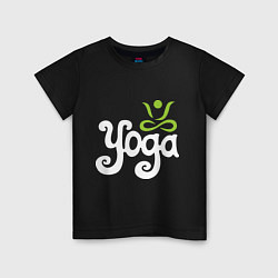 Футболка хлопковая детская Yoga, цвет: черный