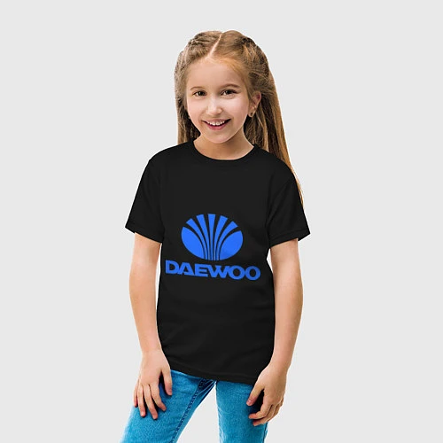 Детская футболка Logo daewoo / Черный – фото 4