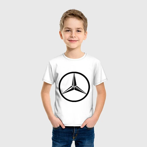 Детская футболка Mercedes-Benz logo / Белый – фото 3