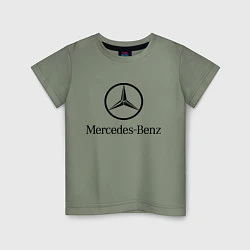 Футболка хлопковая детская Logo Mercedes-Benz, цвет: авокадо