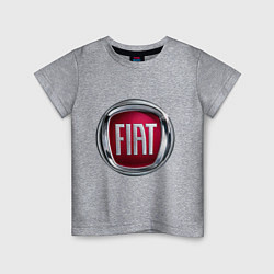 Футболка хлопковая детская FIAT logo, цвет: меланж