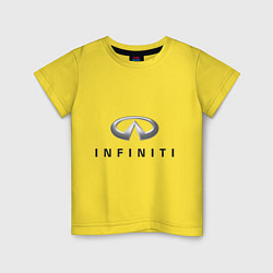 Футболка хлопковая детская Logo Infiniti, цвет: желтый