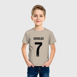 Футболка хлопковая детская RONALDO 7, цвет: миндальный — фото 2