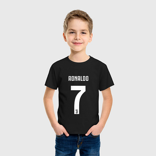 Детская футболка RONALDO 7 / Черный – фото 3