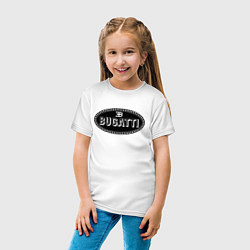 Футболка хлопковая детская Bugatti logo, цвет: белый — фото 2
