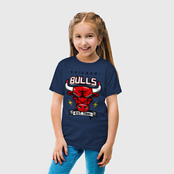 Футболка хлопковая детская Chicago Bulls est. 1966, цвет: тёмно-синий — фото 2