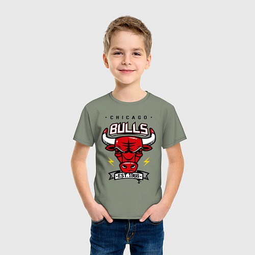 Детская футболка Chicago Bulls est. 1966 / Авокадо – фото 3