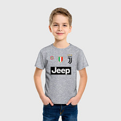 Футболка хлопковая детская FC Juventus, цвет: меланж — фото 2