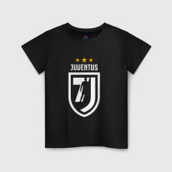 Футболка хлопковая детская Juventus 7J, цвет: черный