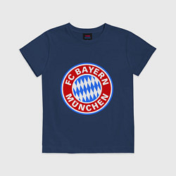 Футболка хлопковая детская Bayern Munchen FC, цвет: тёмно-синий