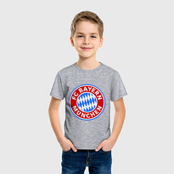 Футболка хлопковая детская Bayern Munchen FC, цвет: меланж — фото 2