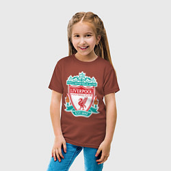 Футболка хлопковая детская Liverpool FC, цвет: кирпичный — фото 2