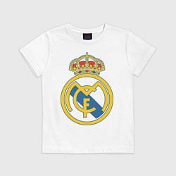 Футболка хлопковая детская Real Madrid FC, цвет: белый