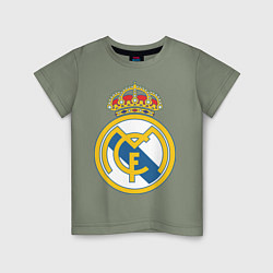 Футболка хлопковая детская Real Madrid FC, цвет: авокадо