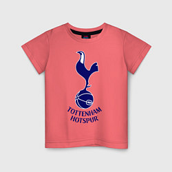 Футболка хлопковая детская Tottenham FC, цвет: коралловый