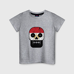 Футболка хлопковая детская Egypt Skull, цвет: меланж