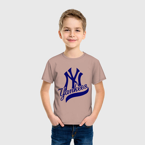 Детская футболка NY - Yankees / Пыльно-розовый – фото 3