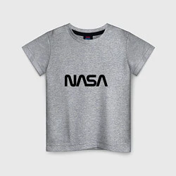 Футболка хлопковая детская NASA, цвет: меланж