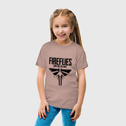 Футболка хлопковая детская Fireflies: Look for the Light, цвет: пыльно-розовый — фото 2