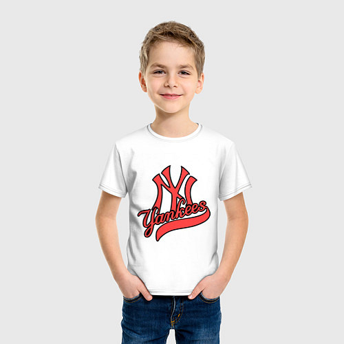 Детская футболка New York Yankees logo / Белый – фото 3