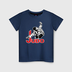 Футболка хлопковая детская Judo Master, цвет: тёмно-синий