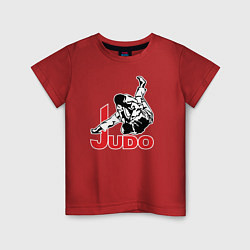 Футболка хлопковая детская Judo Master, цвет: красный