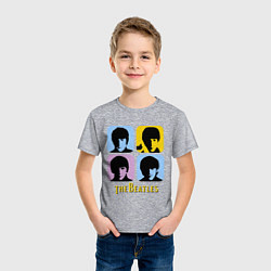 Футболка хлопковая детская The Beatles: pop-art, цвет: меланж — фото 2