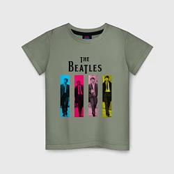 Футболка хлопковая детская Walking Beatles, цвет: авокадо