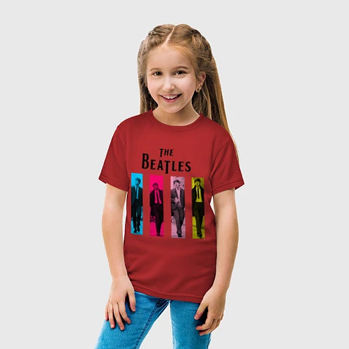 Детская футболка Walking Beatles / Красный – фото 4